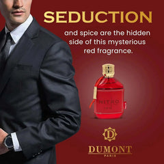 NITRO RED - 3.4oz - Eau De Parfum - Luxury Perfume for Men - Fruit, Woody, Floral & Masculine Fragrance - Long Lasting - Showlu Well Nation Store
