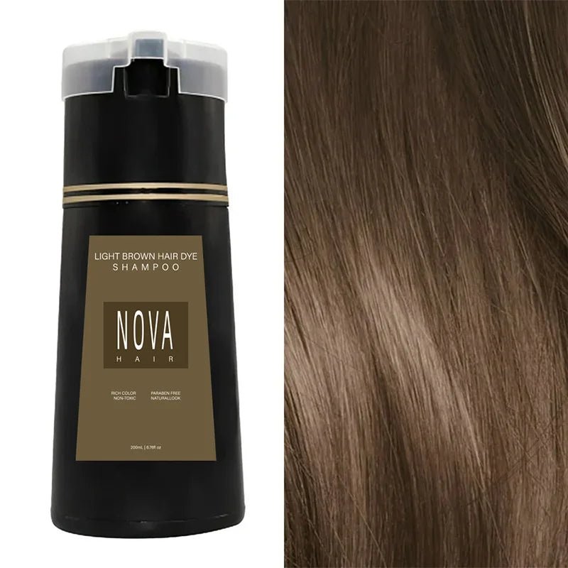 Nova Hair Dyeing Hair Care Shampoo 3 - in - 1 Natural Fast White Hair Dyed Black Hair Dye Lasting Convenience Men Women Hair Care - Showlu Well Nation Store