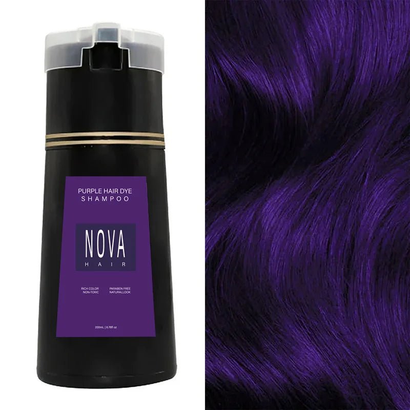 Nova Hair Dyeing Hair Care Shampoo 3 - in - 1 Natural Fast White Hair Dyed Black Hair Dye Lasting Convenience Men Women Hair Care - Showlu Well Nation Store