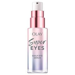 Olay Super Eye Serum - Vitamin C, Caffeine, Niacinamide, Amino Peptide, Aloe Vera - Brightens Dark Circles, Anti - Wrinkle, Anti - Aging, Brightening, Smooths Fine Lines, Firming, Hydrating, 0.45 Oz - Showlu Well Nation Store