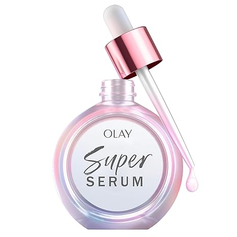 Olay Super Serum - Niacinamide, Vitamin C & E, Collagen Peptide, AHA - 5 - in - 1 Skin Care Benefits for Face - Healthy Glow, Brightening, Hydrating, Smoothing, Firming, Evens Tone, Anti - Aging, 1.0 Oz - Showlu Well Nation Store