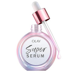 Olay Super Serum - Niacinamide, Vitamin C & E, Collagen Peptide, AHA - 5 - in - 1 Skin Care Benefits for Face - Healthy Glow, Brightening, Hydrating, Smoothing, Firming, Evens Tone, Anti - Aging, 1.0 Oz - Showlu Well Nation Store