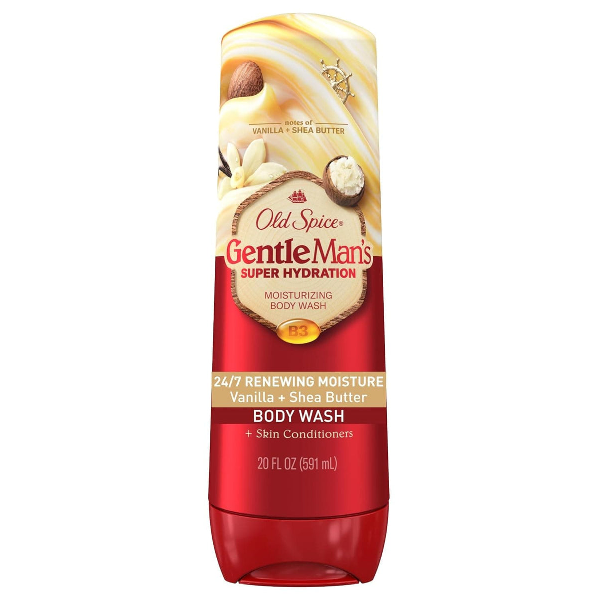 Old Spice Super Hydration GentleMan’s Body Wash, 24/7 Renewing Moisture, Gentle on Skin, Vanilla + Shea Scent, 20 fl oz - Showlu Well Nation Store