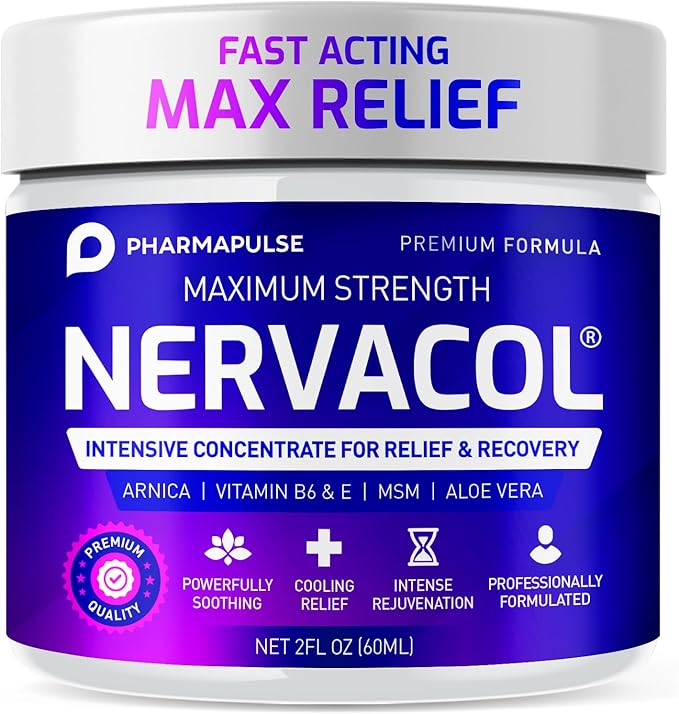 Pharmapulse Neuropathy Nerve Relief Cream – Maximum Strength for Feet, Hands, Legs, Toes, Lower Back - Alpha Lipoic Acid, Arnica, Vitamin B6, Aloe Vera, MSM - Effective Soothing - Showlu Well Nation Store