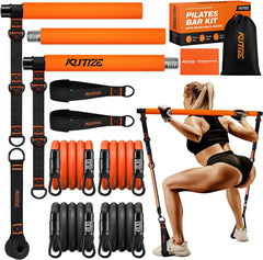 Pilates Bar Kit with Resistance Bands, Pilates Equipment, Multifunctional Pilates Bar for Women & Men, Pilates kit for Hip, Back, Arm, Full - Body Workouts, Home Gym Strength Training Equipment - Showlu Well Nation Store