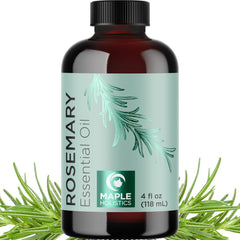 Pure Rosemary Essential Oil with Dropper - Undiluted Rosemary Oil for Hair Skin and Nails and Refreshing Aromatherapy Oil for Diffusers - Rosemary Essential Oil for Cleansing Dry Scalp Care 4oz - Showlu Well Nation Store