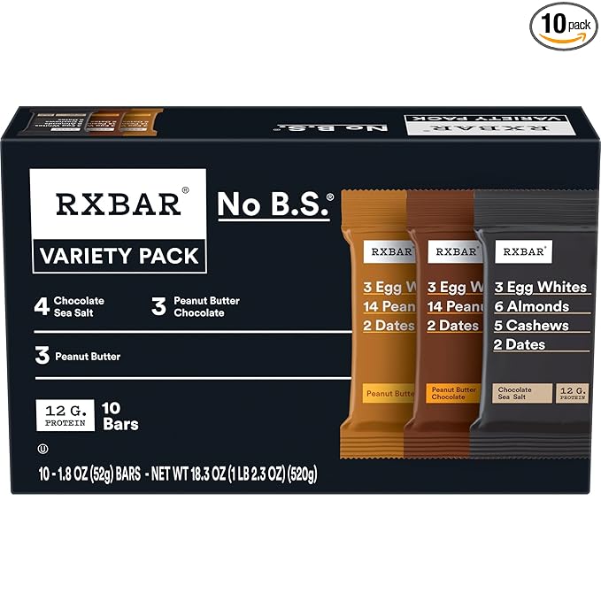 RXBAR Protein Bars, Protein Snack, Snack Bars, Variety Pack, 18.3oz Box (10 Bars) - Showlu Well Nation Store