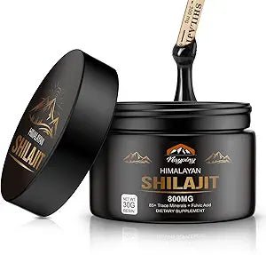 Shilajit Pure Himalayan Organic Resin - 800mg Gold Grade Shilajit Resin with Fulvic Acid & 85+ Trace Minerals Complex for Energy, Strength & Immunity, Shilajit for Men & Women, 800mg - Showlu Well Nation Store