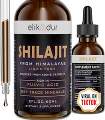 Shilajit Resin Organic Liquid Supplement, Shilajit Himalayan Organic, Shilajit Liquid Drop, Shilajit Drop Contain 85 Trace Minerals, Alternative to Resin & Capsules, 60 ml - Showlu Well Nation Store