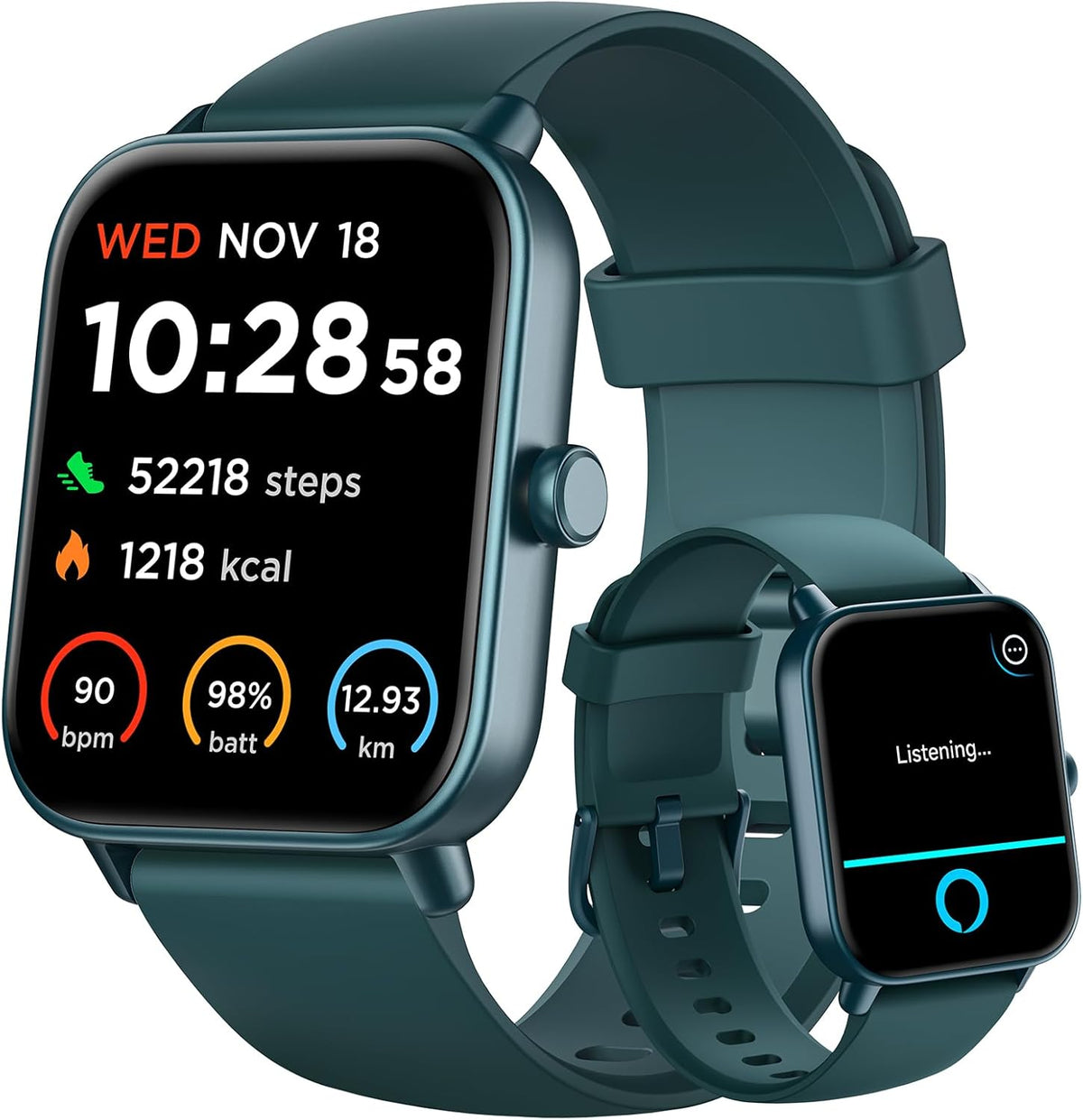 Smart Watch for Women Android iPhone, Alexa Built - in, 1.8" Smartwatch with Heart Rate/SpO2/Sleep Monitor, IP68 Waterproof Activity Fitness Tracker with Bluetooth Call, 100+ Sport Mode, DarkGreen - Showlu Well Nation Store
