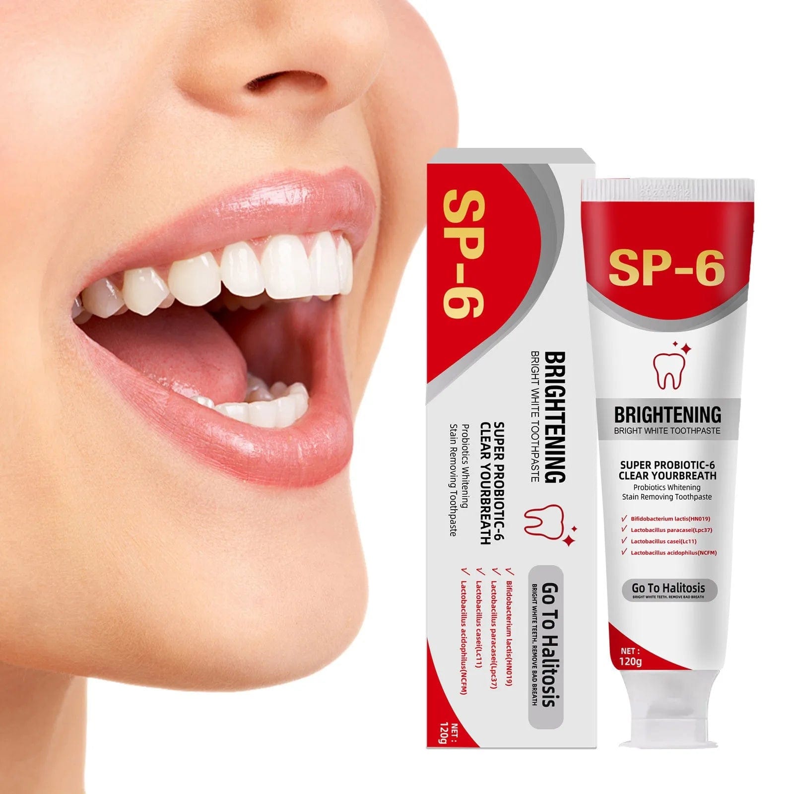 Sp 6 Ultra Whitening Sp 6 Toothpaste Ultra Whitening Probiotic Brightening Toothpaste,Deep Cleaning Care Toothpaste Gift 2024 - Showlu Well Nation Store