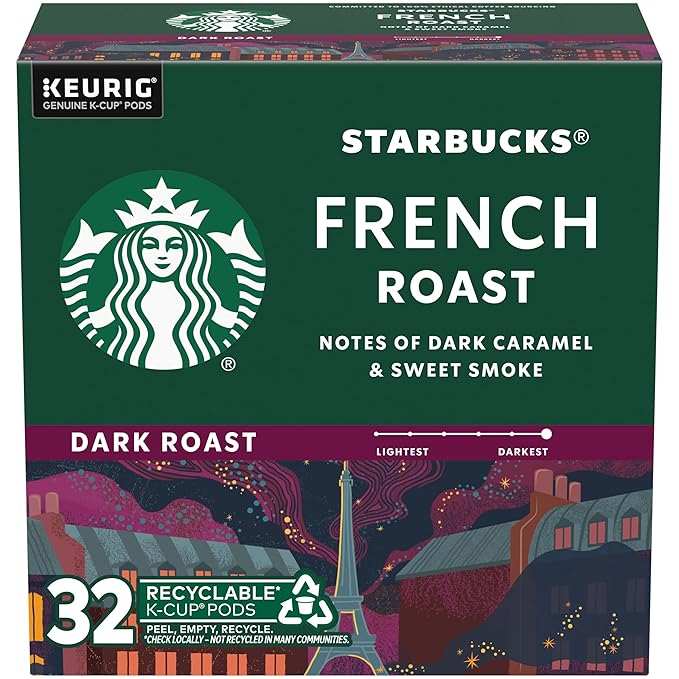 Starbucks K - Cup Coffee Pods, Dark Roast Coffee, French Roast, 100% Arabica, 1 box (32 pods) - Showlu Well Nation Store