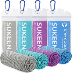 Sukeen [4 Pack Cooling Towel (40"x12"),Ice Towel,Soft Breathable Chilly Towel for Yoga,Sport,Running,Gym,Workout,Camping,Fitness,Workout & More Activities - Showlu Well Nation Store