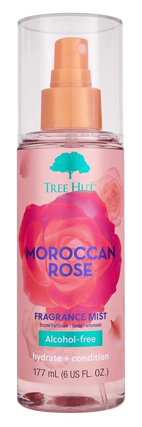 Tree Hut Moroccan Rose Fragrance Mist | Spritz On for a Refreshed Feel or Layer with Your Favorite Scents | Versatile Body Spray | 6 fl oz. - Showlu Well Nation Store