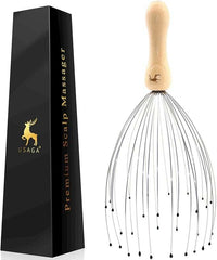 USAGA 32 Fingers Head Massager, Head Scratcher Scalp Massager for Scalp Body Relaxing Wood Handle (1 Pack) - Showlu Well Nation Store