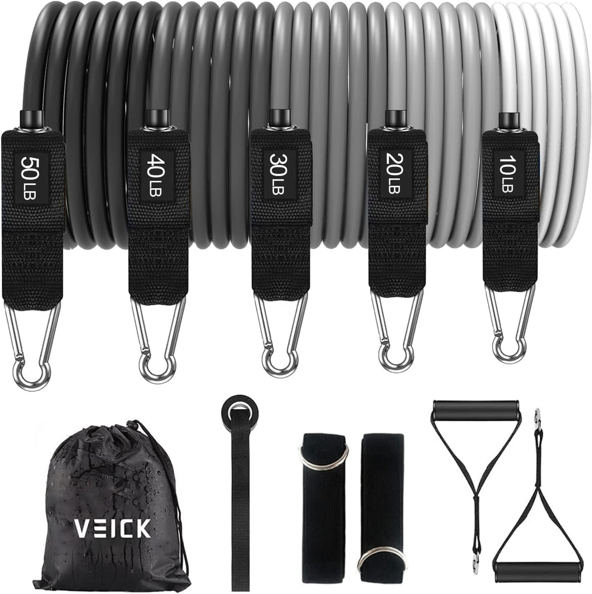 VEICK Resistance Bands, Exercise Bands, Workout Bands, Resistance Bands for Working Out with Handles for Men and Women, Exercising Bands for Fitness Weights Work Out at Home - Showlu Well Nation Store