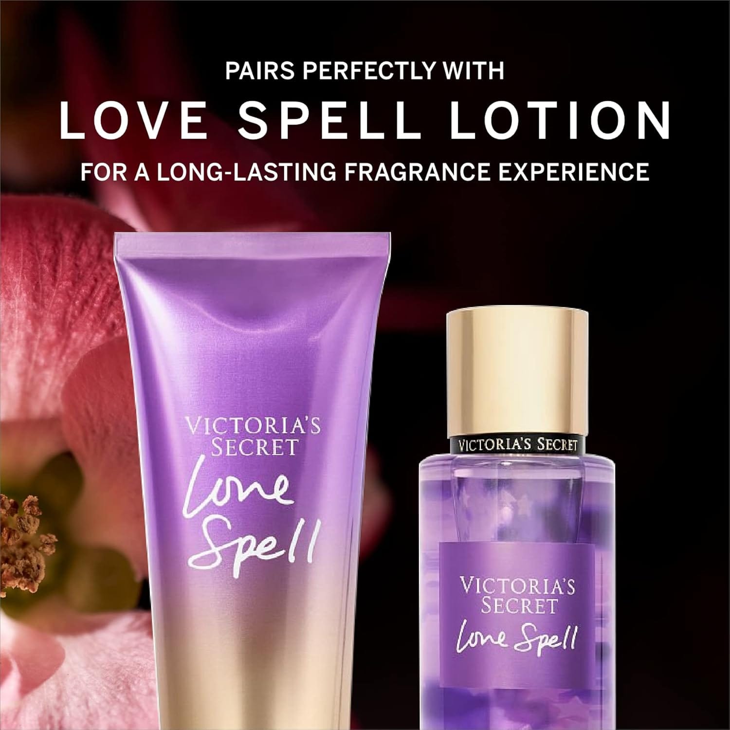 Victoria's Secret Love Spell Mist, Body Spray for Women, Notes of Cherry Blossom and Fresh Peach Fragrance, Love Spell Collection (8.4 oz) - Showlu Well Nation Store