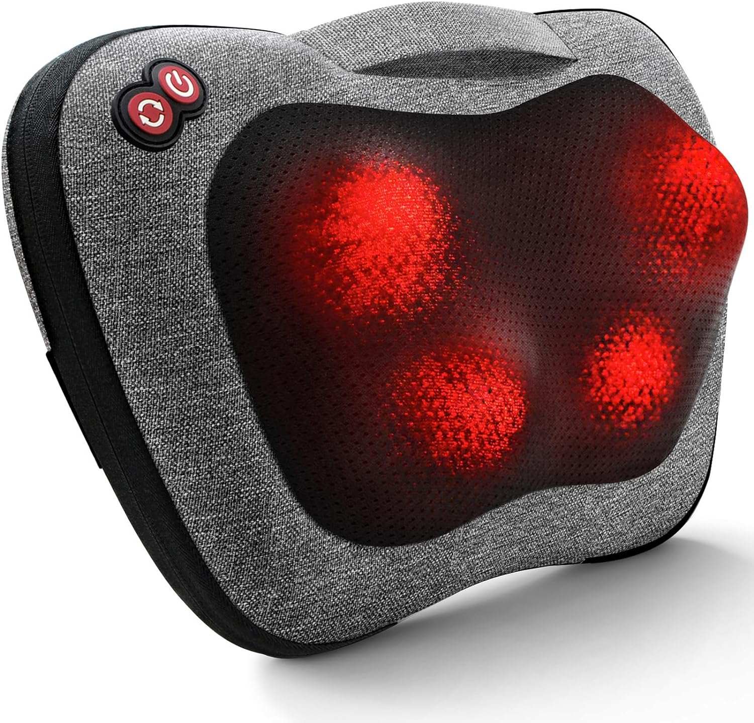 VIKTOR JURGEN electric shiatsu back massager with heat and deep kneading nodes for full body muscle relief
