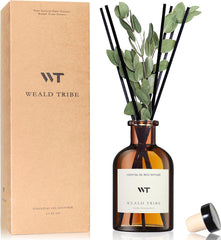 WEALD TRIBE Flower Reed Diffuser Set Eucalyptus & Lavender Scent For Bathroom Accessories Shelf Decor & Air Fresheners, Sticks Defusers With 4.0 fl oz Essential Oils, House Bedroom Office Decor & Gift - Showlu Well Nation Store