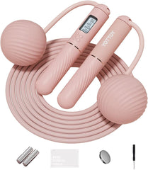 YOTTOY Skipping Ropes for Adults - Cordless Counter Jump Rope with Large Cordless Ball - Weighted Jump Rope for Women with LCD Display - Showlu Well Nation Store