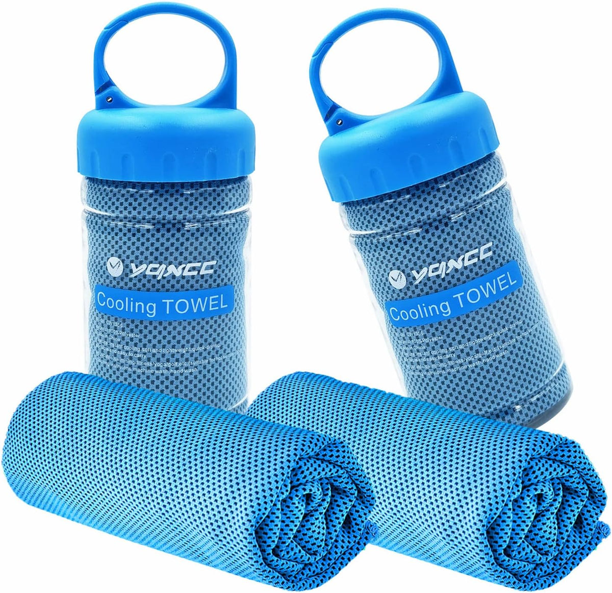 YQXCC 2 Pack Cooling Towel (47"x12") Ice Towel for Neck, Soft Breathable Chilly Towel, Microfiber Cool Towel for Yoga, Golf, Gym, Camping, Running, Workout & More Activities - Showlu Well Nation Store