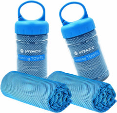 YQXCC 2 Pack Cooling Towel (47"x12") Ice Towel for Neck, Soft Breathable Chilly Towel, Microfiber Cool Towel for Yoga, Golf, Gym, Camping, Running, Workout & More Activities - Showlu Well Nation Store